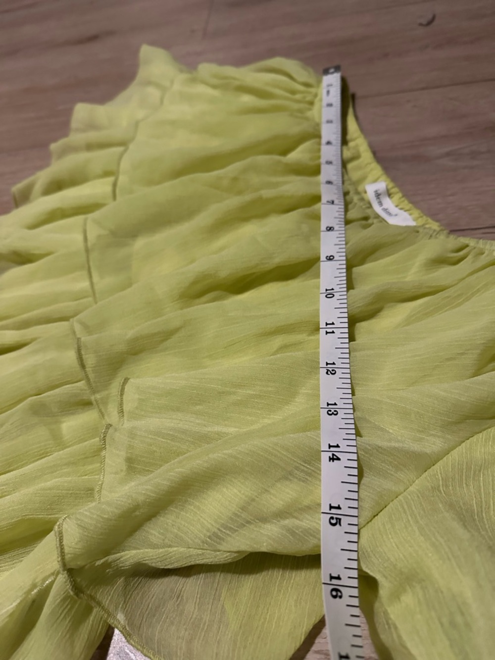 One-Shoulder Lime Ruffle Blouse - Women - Picture 4 of 7